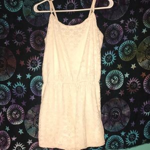 Cream/White Lace Romper